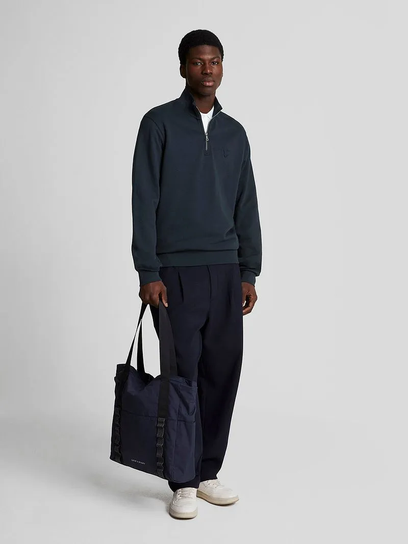 Lyle and Scott Lyle & Scott Half Zip Pullover Tonal Navy - Größe XL, Dunkelblau, – Produktbild 2 von 5