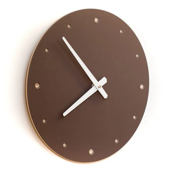 klotzaufklotz klotzaufklotz Wanduhr Linoleum, Mauve, – Produktbild 2 von 4