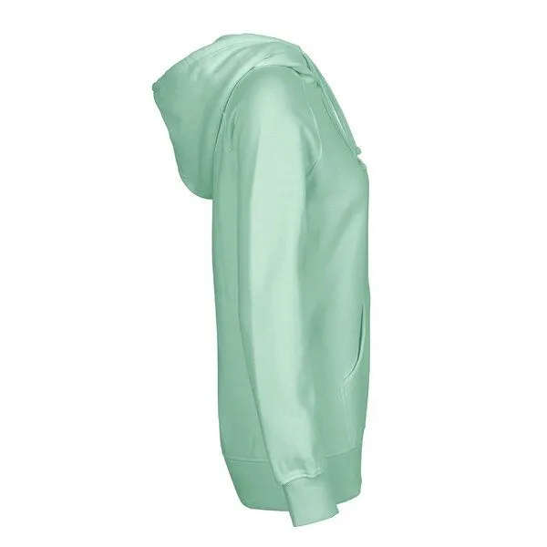 HANDGEDRUCKT HANDGEDRUCKT "Wilde Wiese" Frauen Zip Hoody Neutral, Dusty mint, – Produktbild 3 von 4