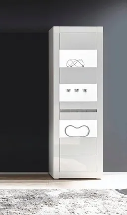 Home affaire Vitrine Carat Höhe 198 cm, zwei Leisten angeliefert, 1 x grau, 1 x weiss – Produktbild 1 von 1