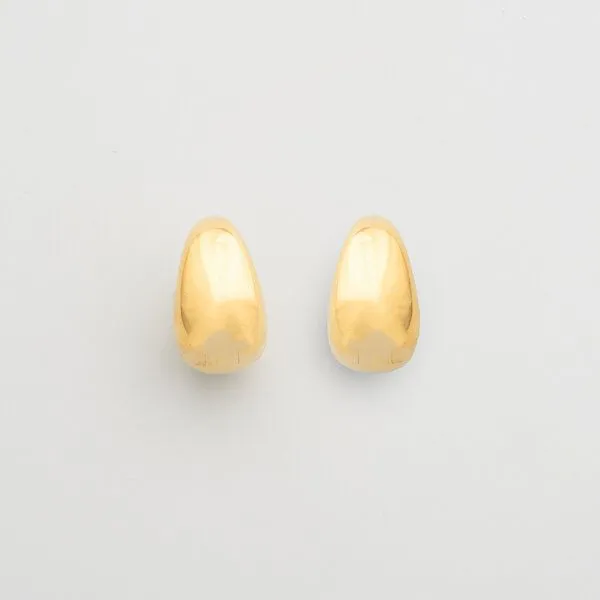 fejn jewelry fejn jewelry Creole 'small dome hoop', Gold, – Produktbild 2 von 3