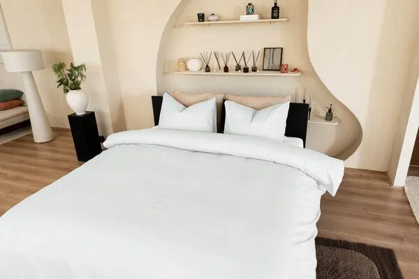 Kayori Kayori Otsu Bettwäsche Baumwolle-Satin, Weiss, – Produktbild 4 von 5