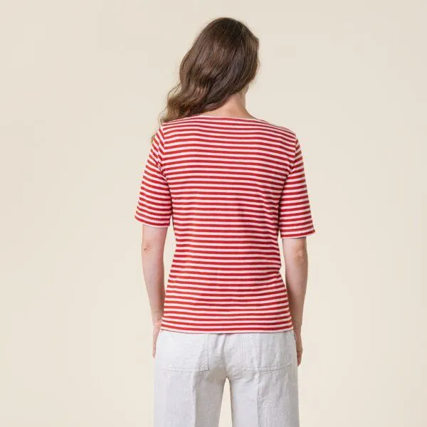 Living Crafts Living Crafts T-Shirt - TANINA, Cream/poincana red (mehrfarbig), – Produktbild 3 von 4