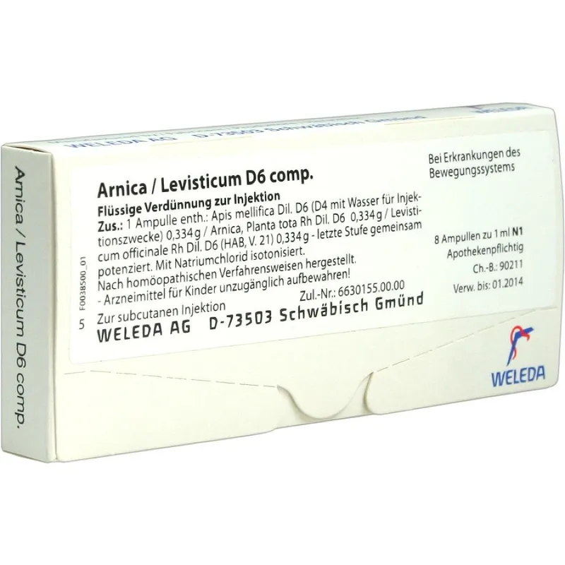 Weleda Arnica/levisticum D6 Comp. Ampullen – Produktbild 2 von 2