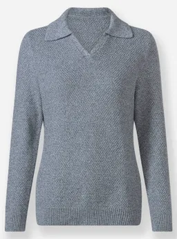 Witt Polopullover rauchblau-meliert – Produktbild 1 von 1