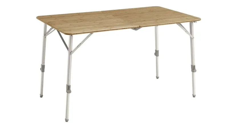 Outwell Outwell Custer L Falttisch mit Bambustischplatte 120 x 70 cm, in Mitte gefaltet, Hellbraun, – Produktbild 1 von 2