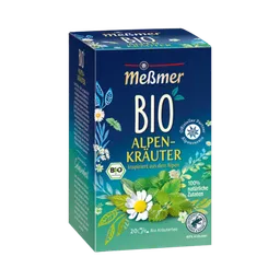 Meßmer Meßmer Bio Alpenkräuter, Kräutertee, Teebeutel im Kuvert, 2. Entnahmefach/displaytauglich, 40g – Produktbild 1 von 1