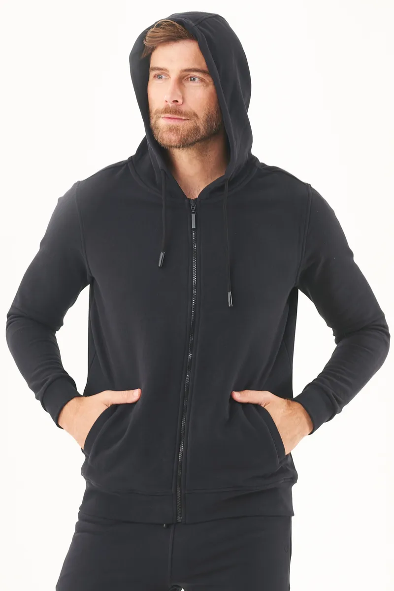 ORGANICATION ORGANICATION Herren vegan Sweatjacke Soft Touch Schwarz, Schwarz, – Produktbild 2 von 2