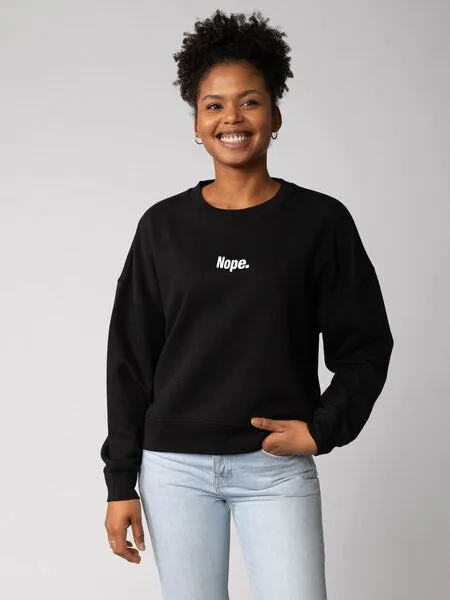 watapparel watapparel Sweatshirt Frauen Nope, Black, – Produktbild 2 von 2