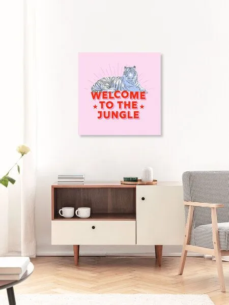 Photocircle Photocircle Poster / Leinwandbild - welcome to the jungle - retro tiger – Produktbild 2 von 4