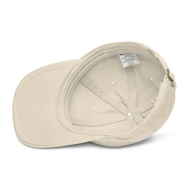 PepMelon Minimal Bio-Baseballmütze, personalisierbare Baseballkappe, dad cap, Creme (weiss), – Produktbild 4 von 5