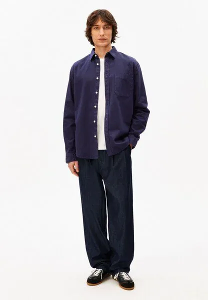 ARMEDANGELS ARMEDANGELS GMT DYE LINO Herren Hemd aus Leinen-Mix, Tinted navy, – Produktbild 4 von 4