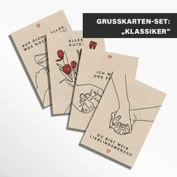 DEINE ZWEISAMKEIT DEINE ZWEISAMKEIT GRUSSKARTEN-SETS "KLASSIKER" | MODERNE GRUSSKARTEN FÜR BESONDERE ANLÄSSE – Produktbild 1 von 1