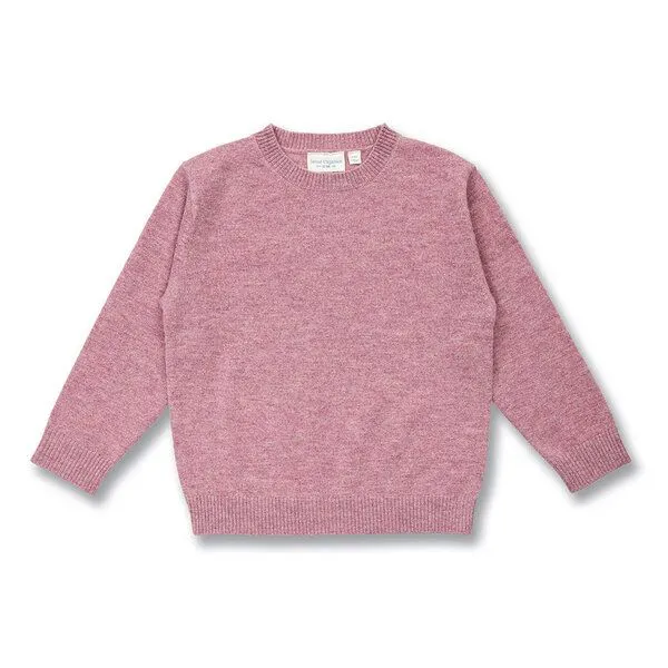 Sense Organics Sense Organics Kinder Strickpullover aus Merinowolle, Modell IKE, Mauve melange, – Produktbild 1 von 3