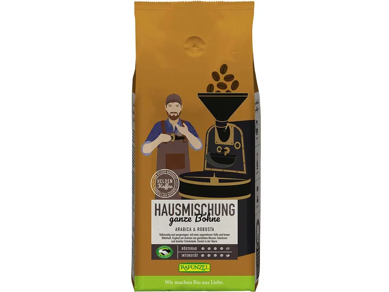 RAPUNZEL RAPUNZEL Bio-Kaffee 'Heldenkaffee Hausmischung', ganze Bohne,1 kg – Produktbild 1 von 1