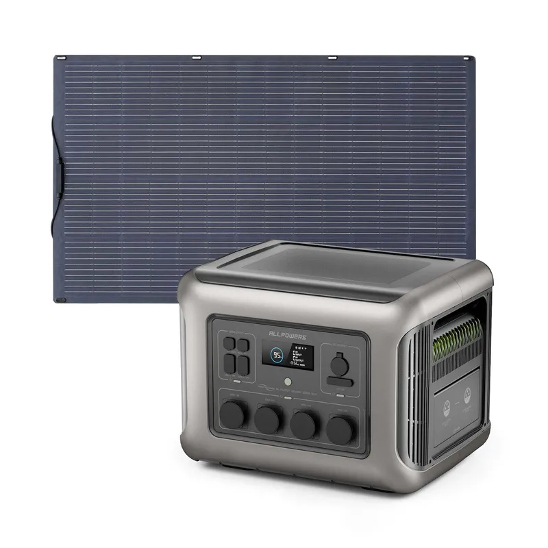 ALLPOWERS R2500 Mit 200W Solarpanel | 2500W Solargenerator R2500 V2 (1920Wh) / R2500 + 1 x SF200 Flexibles Solarpanel – Produktbild 1 von 2