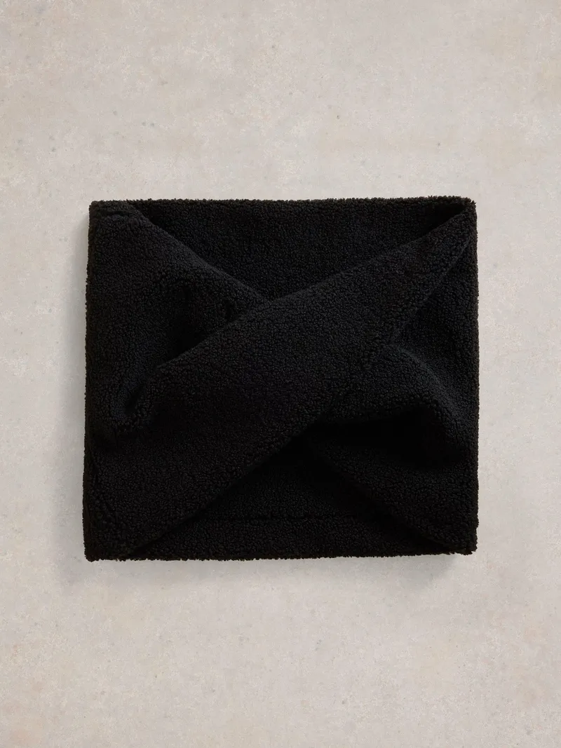 White Stuff Loop-Schal aus Teddyfell - Einheitsgröße, Reines schwarz, – Produktbild 1 von 2