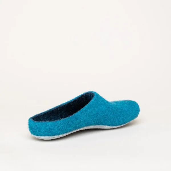 Magicfelt Magicfelt Filz-Hausschuh AP 701 aus 100% Merino-Wolle Pantoffeln für Damen & Herren mit Ledersohle, Petrol, – Produktbild 4 von 4