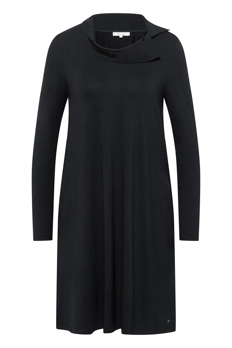 Tranquillo Tranquillo Lockeres EcoVero™-Kleid, Black, – Produktbild 1 von 1