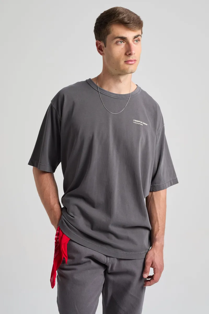 Trendsplant Trendsplant Herren vegan T-Shirt Core Oversize Geschmiedetes Eisengrau, Grau, – Produktbild 1 von 2