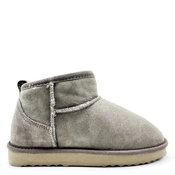 thies Stiefel aus Schaffell "thies Mega Shorty", Elephant grey, – Produktbild 1 von 4