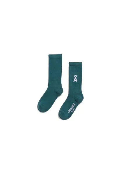 ARMEDANGELS ARMEDANGELS SAAMUS BOLD Unisex Socken aus Bio-Baumwoll-Mix, Petrol velvet, – Produktbild 2 von 2