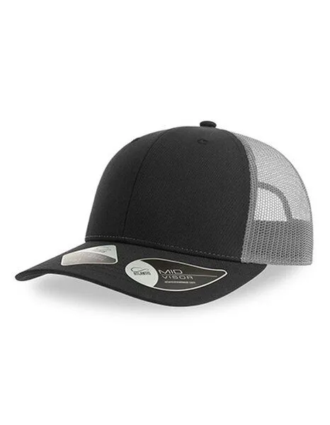 Atlantis Headwear Atlantis Headwear Bryce Mesh Cap zweifarbig aus Recyceltem Polyester, Schwarz/dunkelgrau, – Produktbild 1 von 3