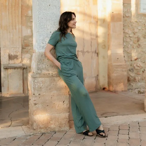 NORDLICHT NORDLICHT Hose Lucy aus Tencel, Grün, – Produktbild 3 von 4