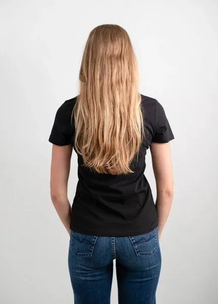 Bavarian Caps Bavarian Caps Damen T-Shirt aus Biobaumwolle - Dackel, Schwarz, – Produktbild 3 von 3