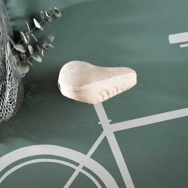 nahtur-design nahtur-design Sattelbezug aus Loden | Sitzheizung für Dein Fahrrad, Beige, – Produktbild 1 von 4
