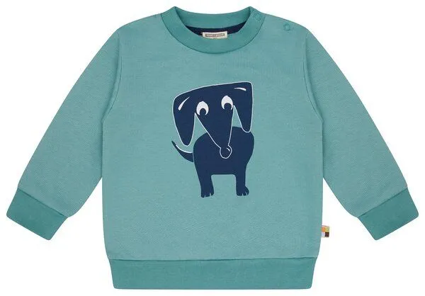 loud + proud loud + proud Babys & Kinder Sweatshirt mit Druckmotiv, GOTS-zertifiziert, Oregano(grün), – Produktbild 1 von 3