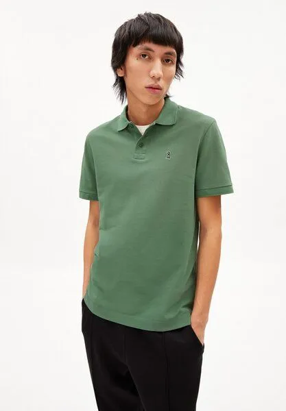 ARMEDANGELS ARMEDANGELS FAABAO - Herren Polo T-Shirt aus Bio-Baumwolle, Myrtales, – Produktbild 1 von 3