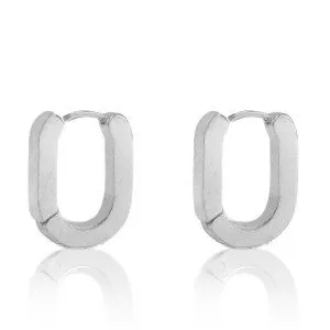 ELEKTROPULLI Ovale Creolen in 16 x 12mm von Elektropulli, Silber, – Produktbild 2 von 4