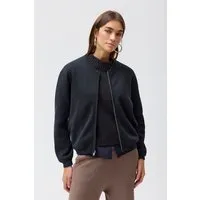 People Wear Organic People Wear Organic Strick Blouson, blau uni – Produktbild 1 von 1