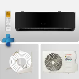 HANTECH Split Klimaanlage R32 A++ 24000 BTU (6,8 kW) mit 3m Leitung & Wandhalterung, HANTECH HPRO Schwarz | WLAN, Inverter – Produktbild 1 von 1