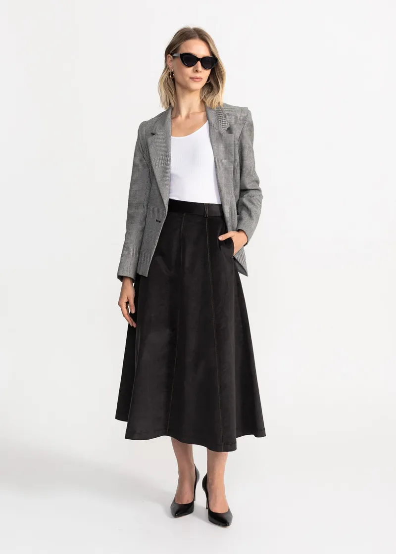 De IONESCU De IONESCU Damen vegan Rock Dorna Corduroy, Dunkelgrau, – Produktbild 1 von 2