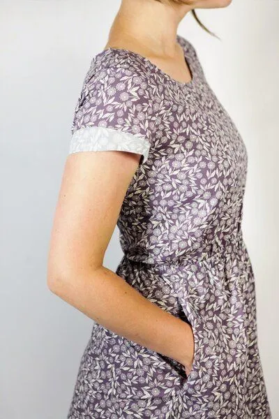 Frija Omina Frija Omina Bio Kleid "Somrig", Braun feldblumen, – Produktbild 3 von 4