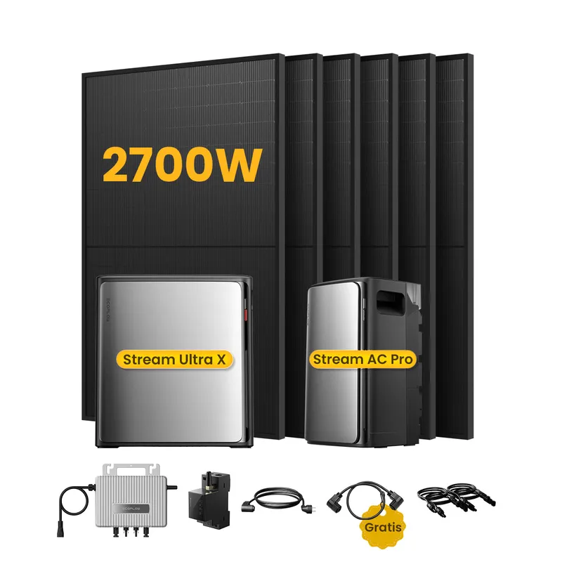 EcoFlow EcoFlow Stream Ultra X Solaranlage mit Speicher, inkl. 6 x 450W Bifazialen Solarmodulen, by Powerness (deal) - Stream Ultra X + Stream AC Pro | 5760Wh / 1 x Smart Meter / Standardversand – Produktbild 1 von 1