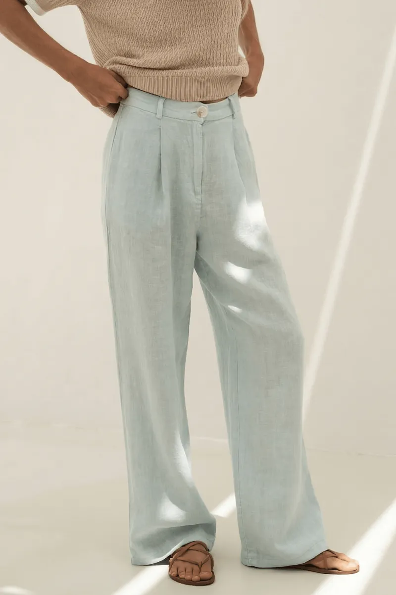 Näz Näz Damen vegan Hose Mara Hellblau, Extra hellblau, – Produktbild 2 von 2