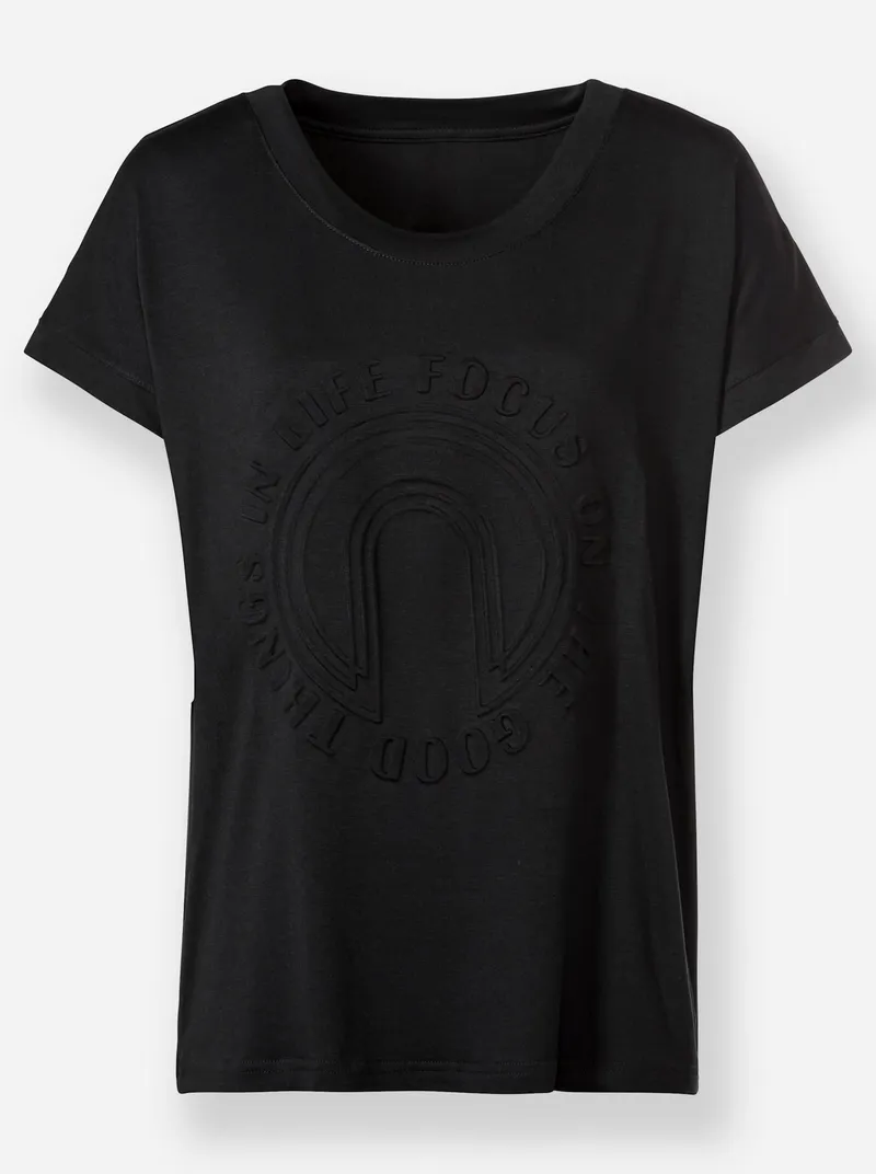 heine Kurzarmshirt schwarz, Schwarz, – Produktbild 2 von 2