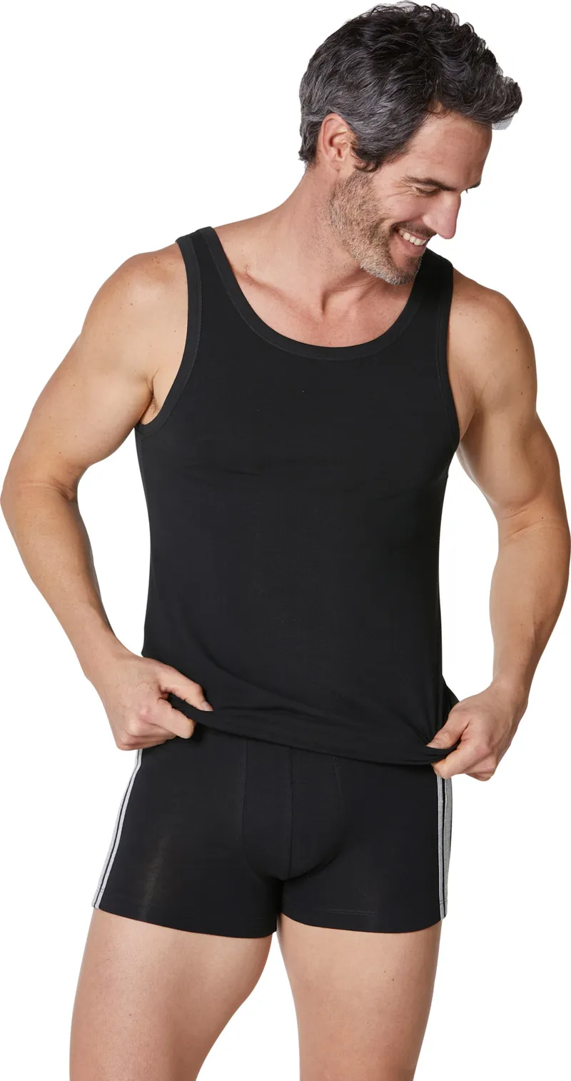Schiesser Unterhemd schwarz, Schwarz, – Produktbild 2 von 2