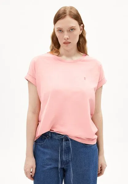 ARMEDANGELS ARMEDANGELS IDAARA Damen T-Shirt aus Bio-Baumwolle, Deep rosalilly, – Produktbild 1 von 4