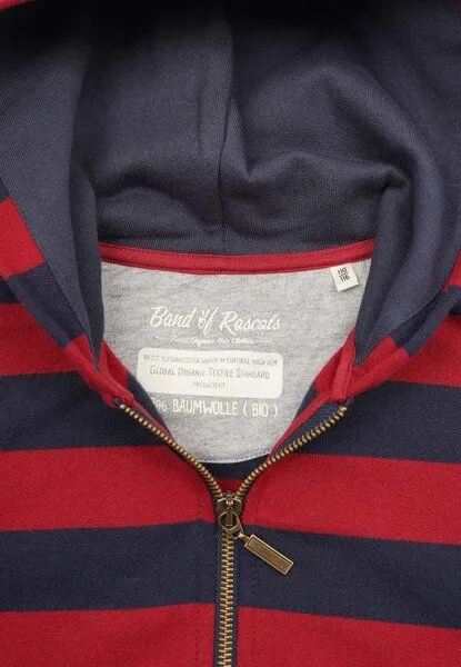Band of Rascals Band of Rascals Striped Zip Hooded, Navy-red, – Produktbild 3 von 4