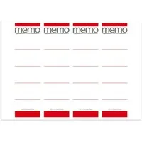 Memo memo Laser-Rückenschilder 192x61 rot – Produktbild 1 von 1