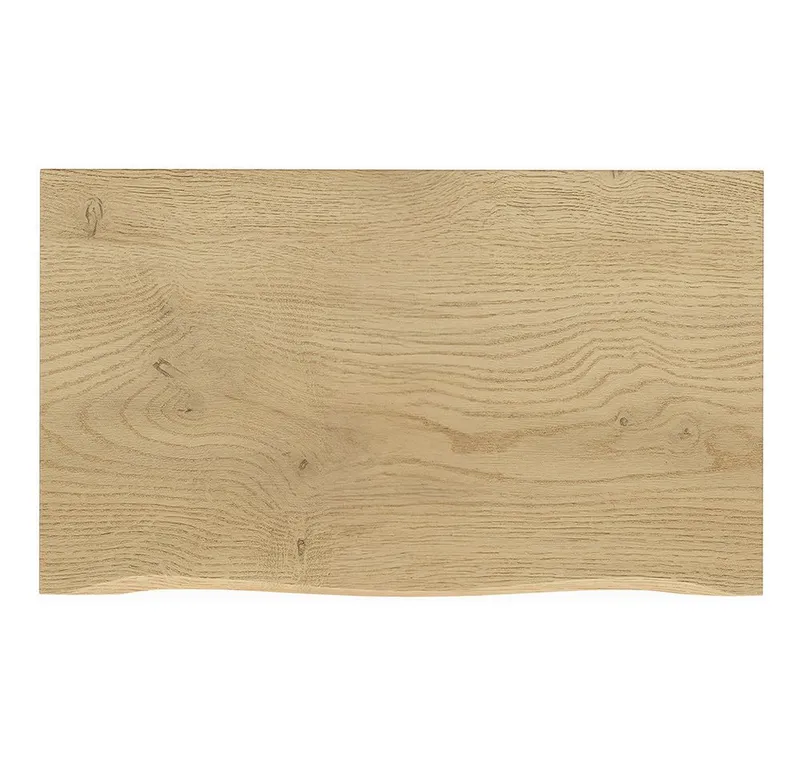 Lomadox Waschtischplatte DURANGO-56, 80 cm breit in Eiche mit Baumkante, Braun, – Produktbild 3 von 4