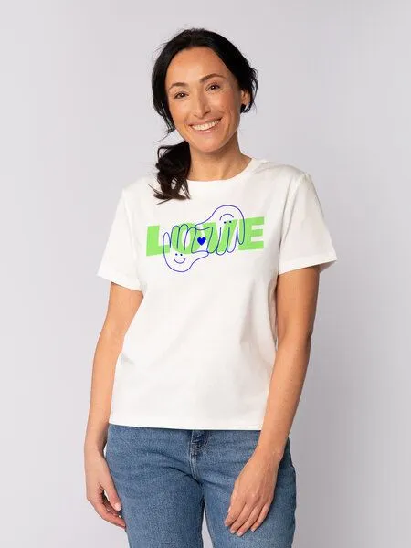 watapparel watapparel T-Shirt Frauen Love, Off white, – Produktbild 1 von 4