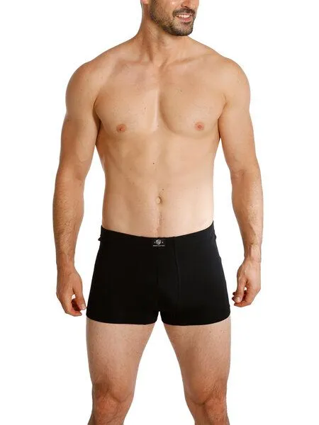 Haasis Bodywear Haasis Bodywear Herren Pants, ohne Eingriff, 5er Pack, Bio Baumwolle/ Elasthan, Schwarz/grau, – Produktbild 4 von 4
