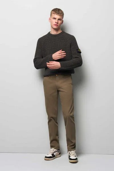 M 5 BY MEYER M 5 BY MEYER MIKROSTRUKTUR SUPER-STRETCH CHINO, Braun (esche), – Produktbild 2 von 5