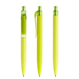 prodir prodir® Druckkugelschreiber QS01 Soft Touch PRT Push, blaue Mine, gelbgrün – Produktbild 1 von 1
