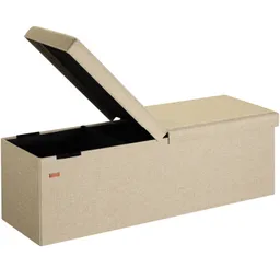 Casaria® Sitzbank Beige 115x38x38cm mit Klappdeckel – Produktbild 1 von 1